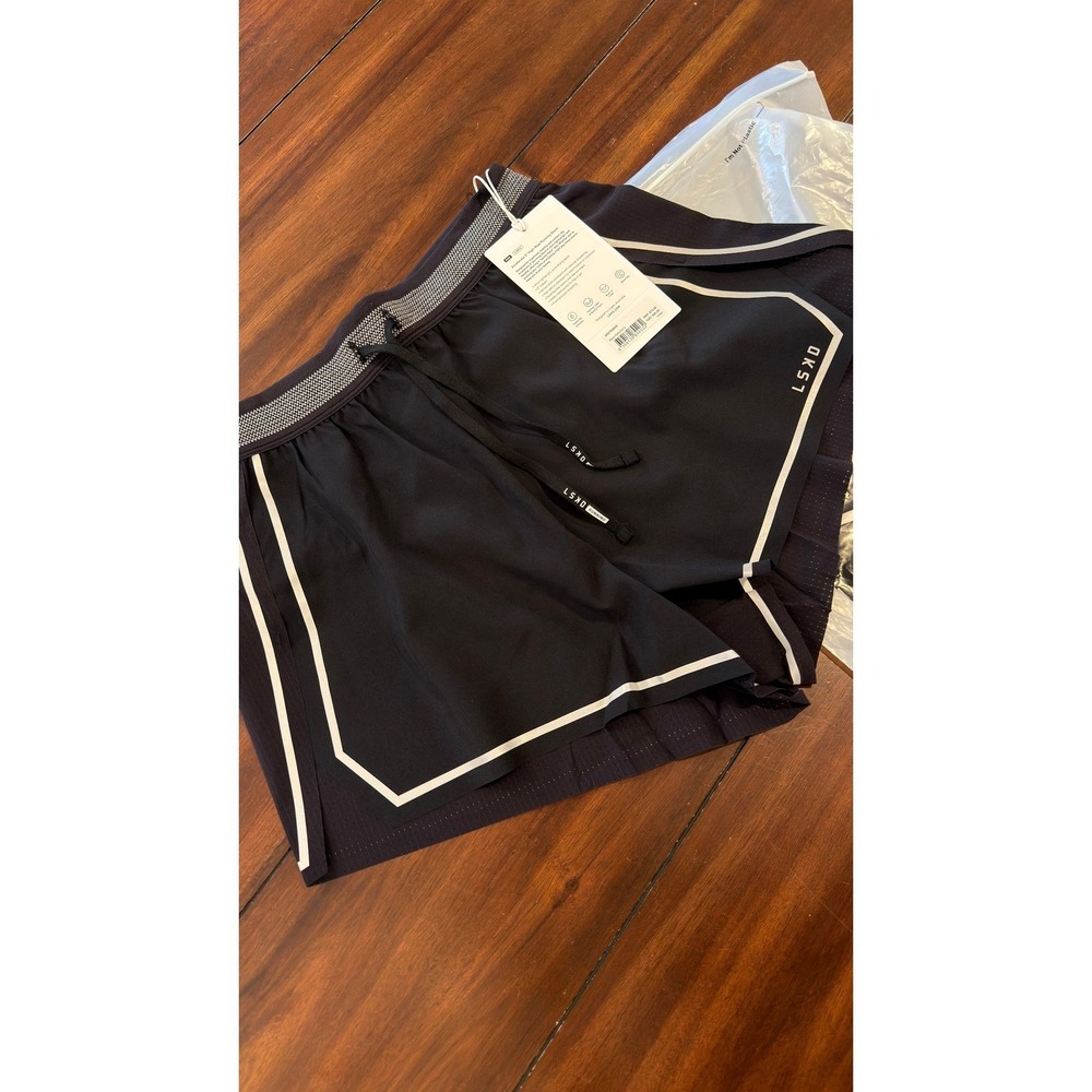 LSKD Accelerate 3" High-Rise Running Shorts Black Reflective Women Small NEW NWT - Picture 8 of 16